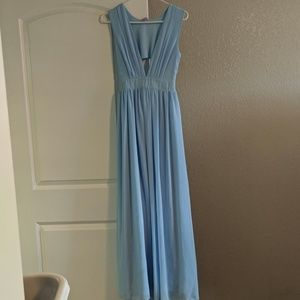 Long blue dress